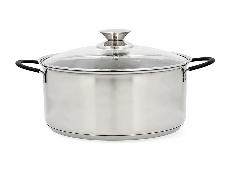 Cacerola Sensory Quid con tapa de cristal acero inoxidable Ø22 cm