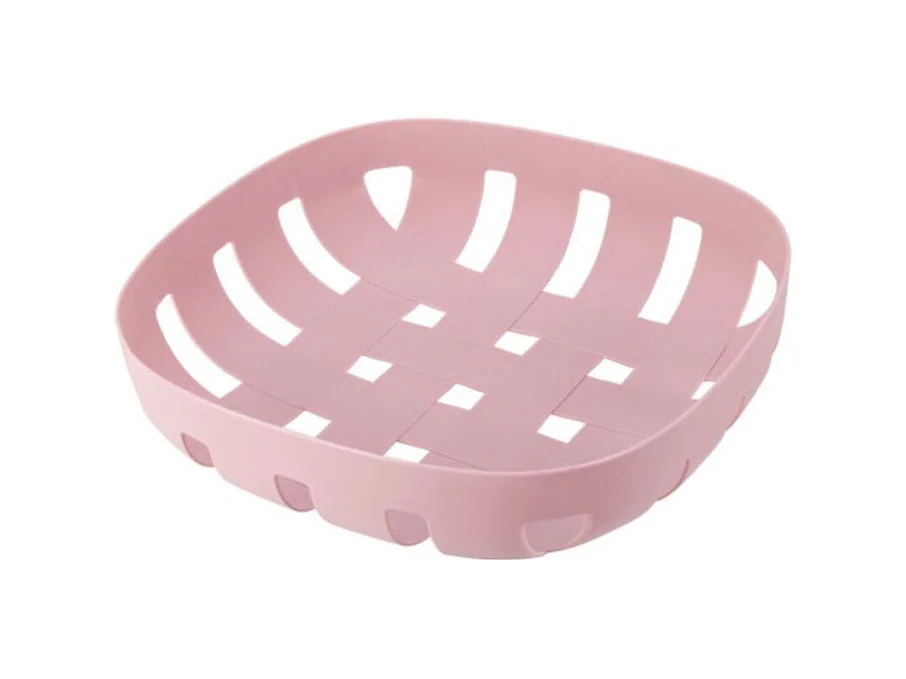 Frutero diseño redondo tiras cruzadas rosa 6,5x26 cm