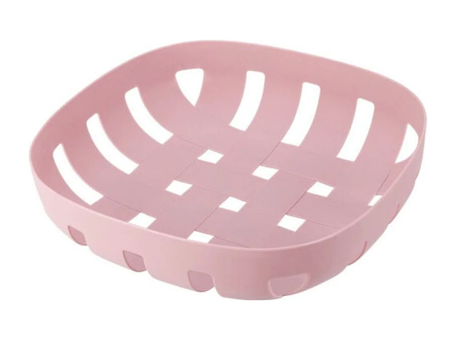 Frutero diseño redondo tiras cruzadas rosa 6,5x26 cm
