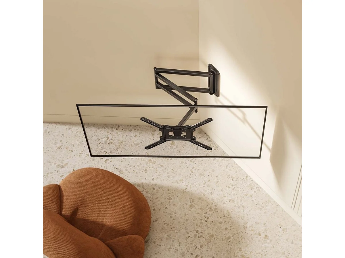 Soporte de TV Aisens WT65TSLE-383 23"-65" giratorio + inclinable para pared negro