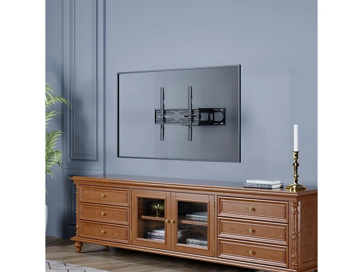 Soporte de TV Aisens WT70TSLE-325 32"-70" giratorio + inclinable + nivelable para pared negro