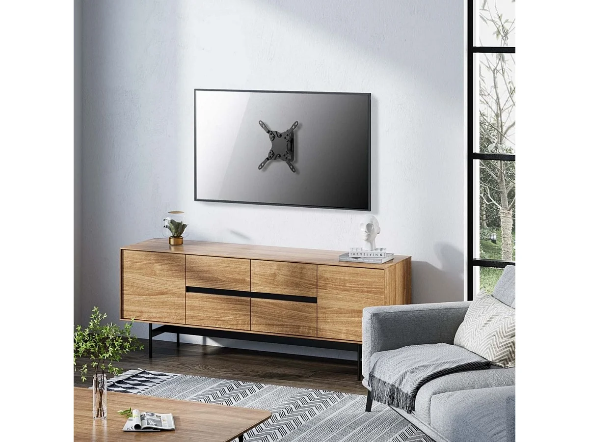 Soporte de TV Aisens WT42TSL-273 13''-42'' giratorio + inclinable + nivelable negro