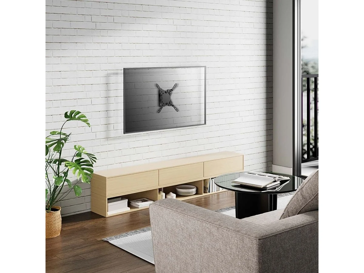 Soporte de TV Aisens WT42TSL-273 13''-42'' giratorio + inclinable + nivelable negro