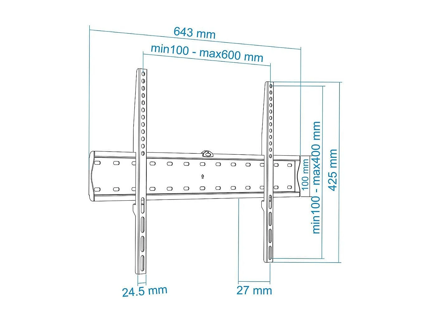 Soporte de TV TooQ LP4170F-B 37"-70" para pared negro