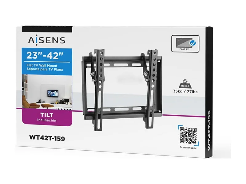 Soporte de TV Aisens WT42T-159 23''-42'' inclinable pared negro