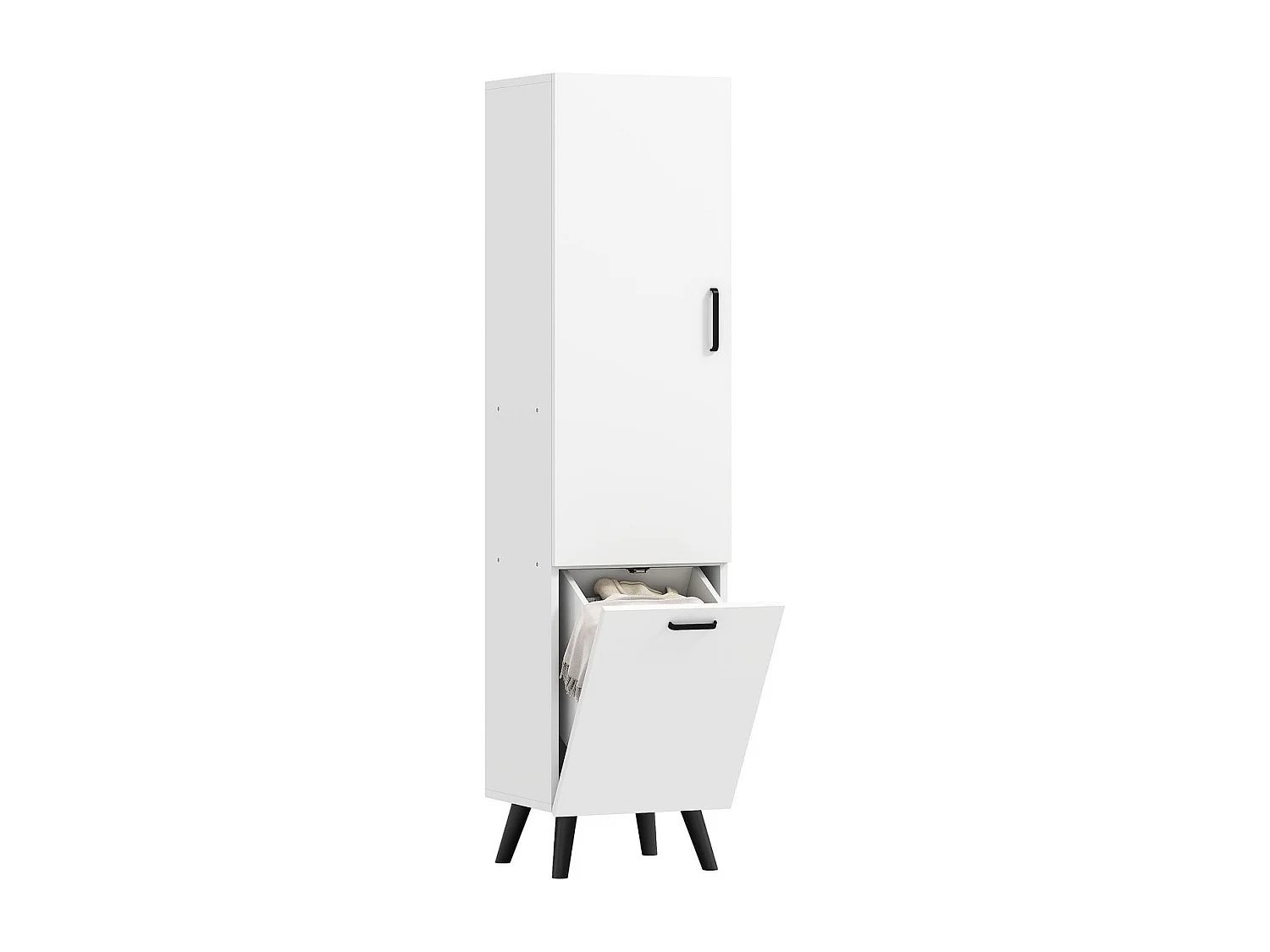 Armario de baño Elite Homcom 2 puertas blanco 144x35x31,5 cm