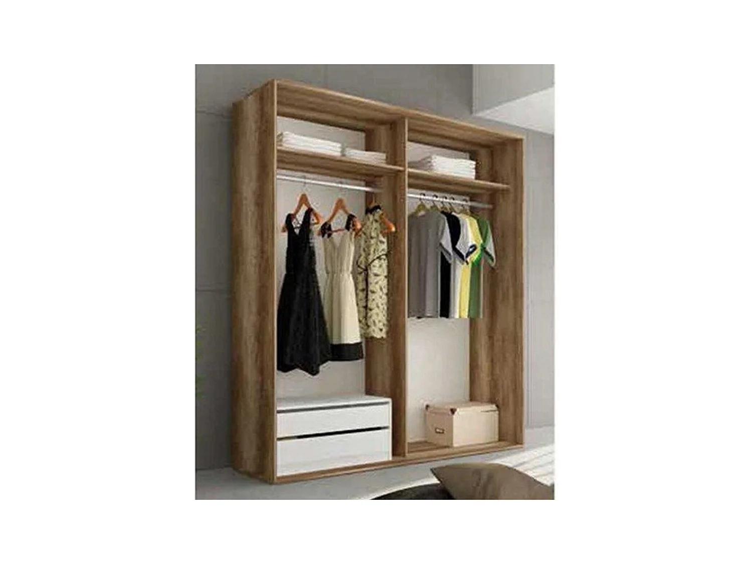 Armario 2 puertas correderas Chellen cañón