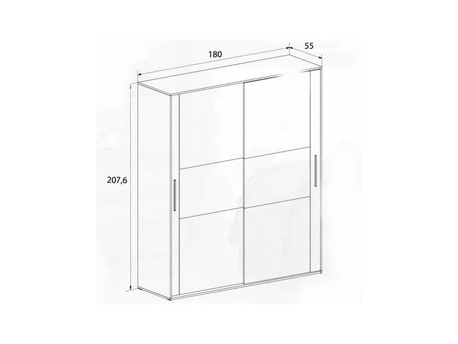 Armario 2 puertas correderas Chellen cañón