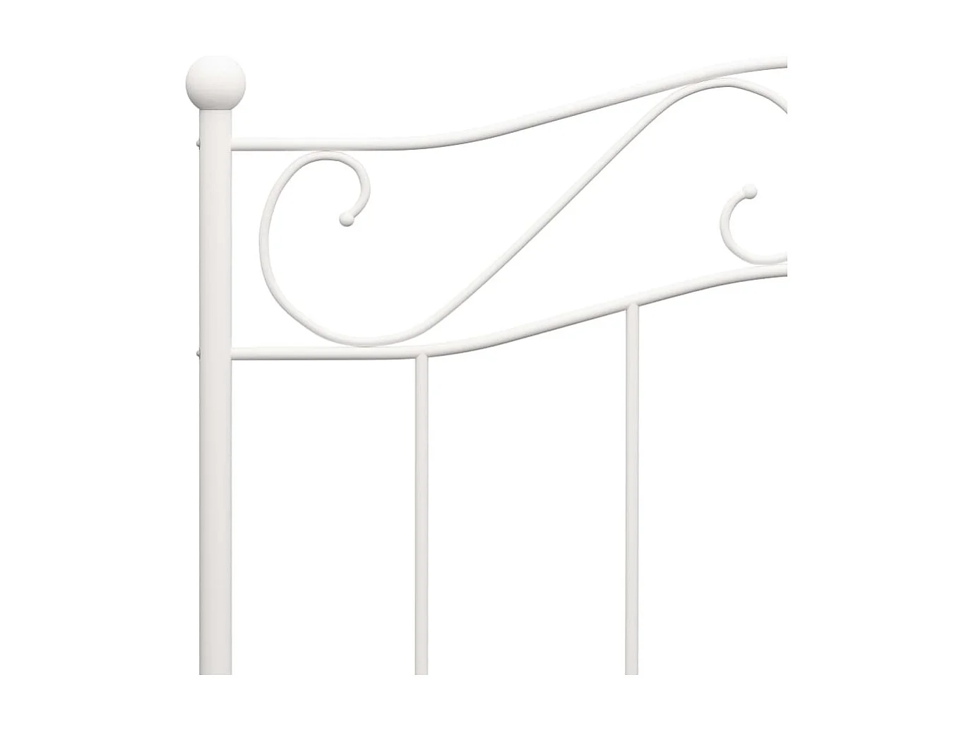 Cadre de lit sans matelas blanc métal 90x200 cm