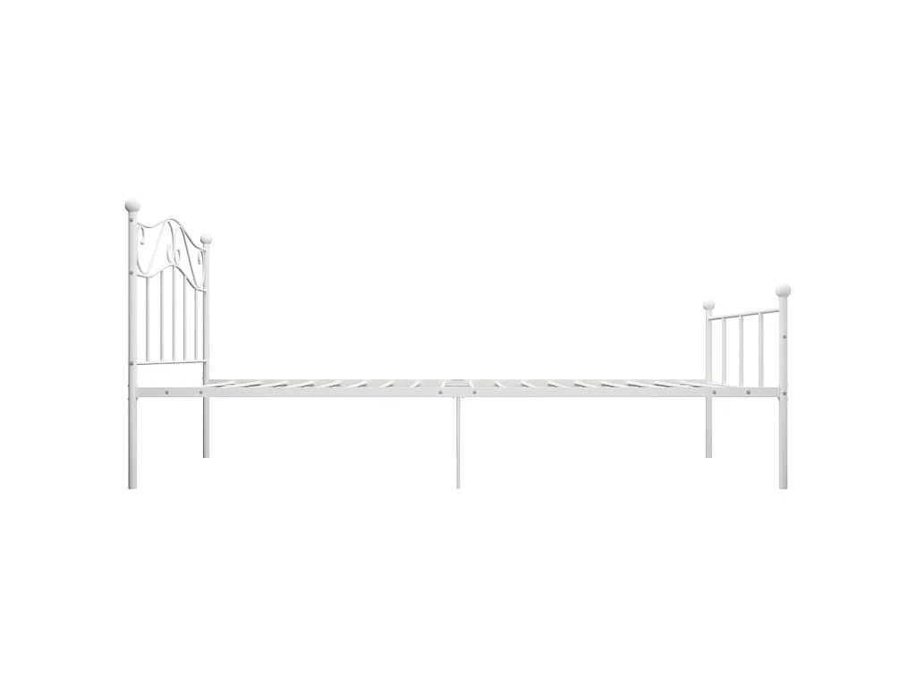 Bettgestell Weiß Metall 90×200 cm
