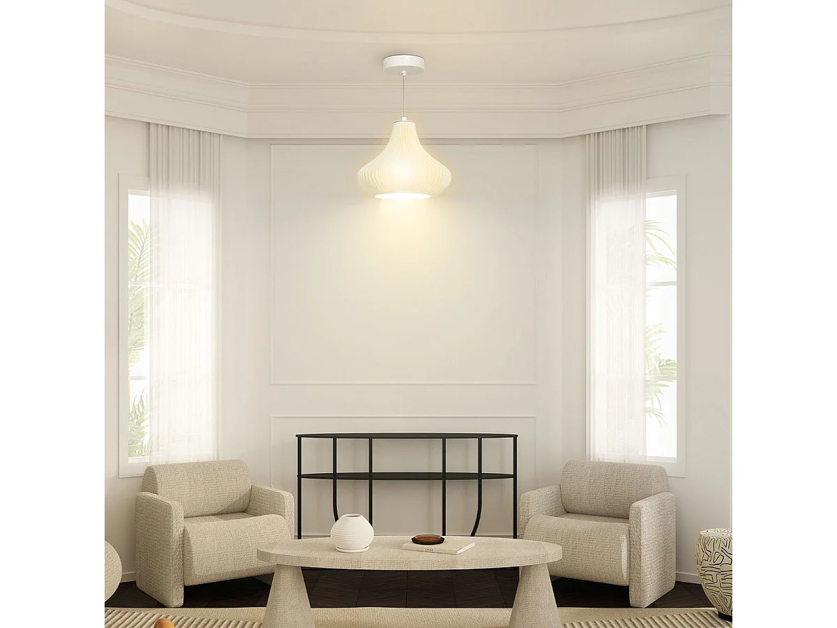 Lámpara de techo Luzentra Homcom 25W luz cálida 3000K blanco Ø22x180 cm