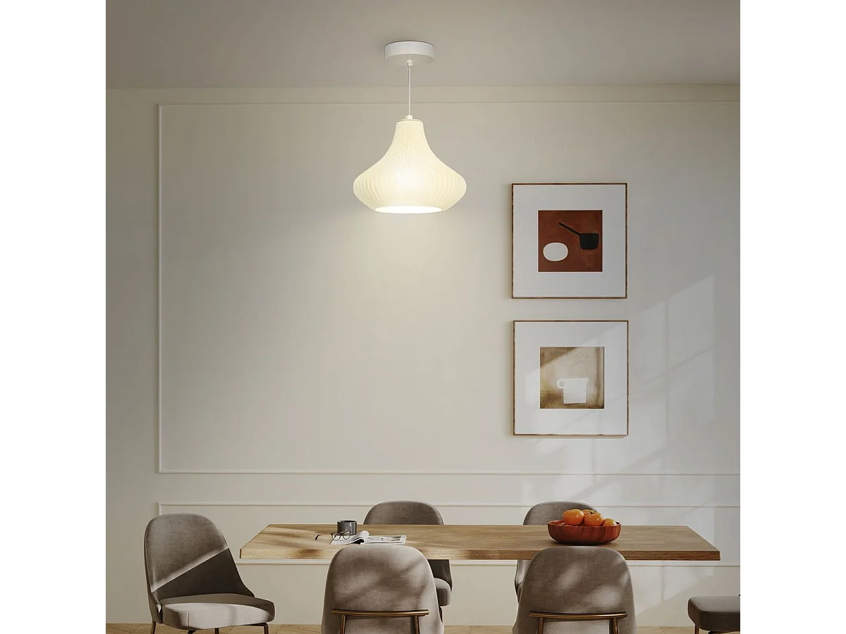 Lámpara de techo Luzentra Homcom 25W luz cálida 3000K blanco Ø22x180 cm