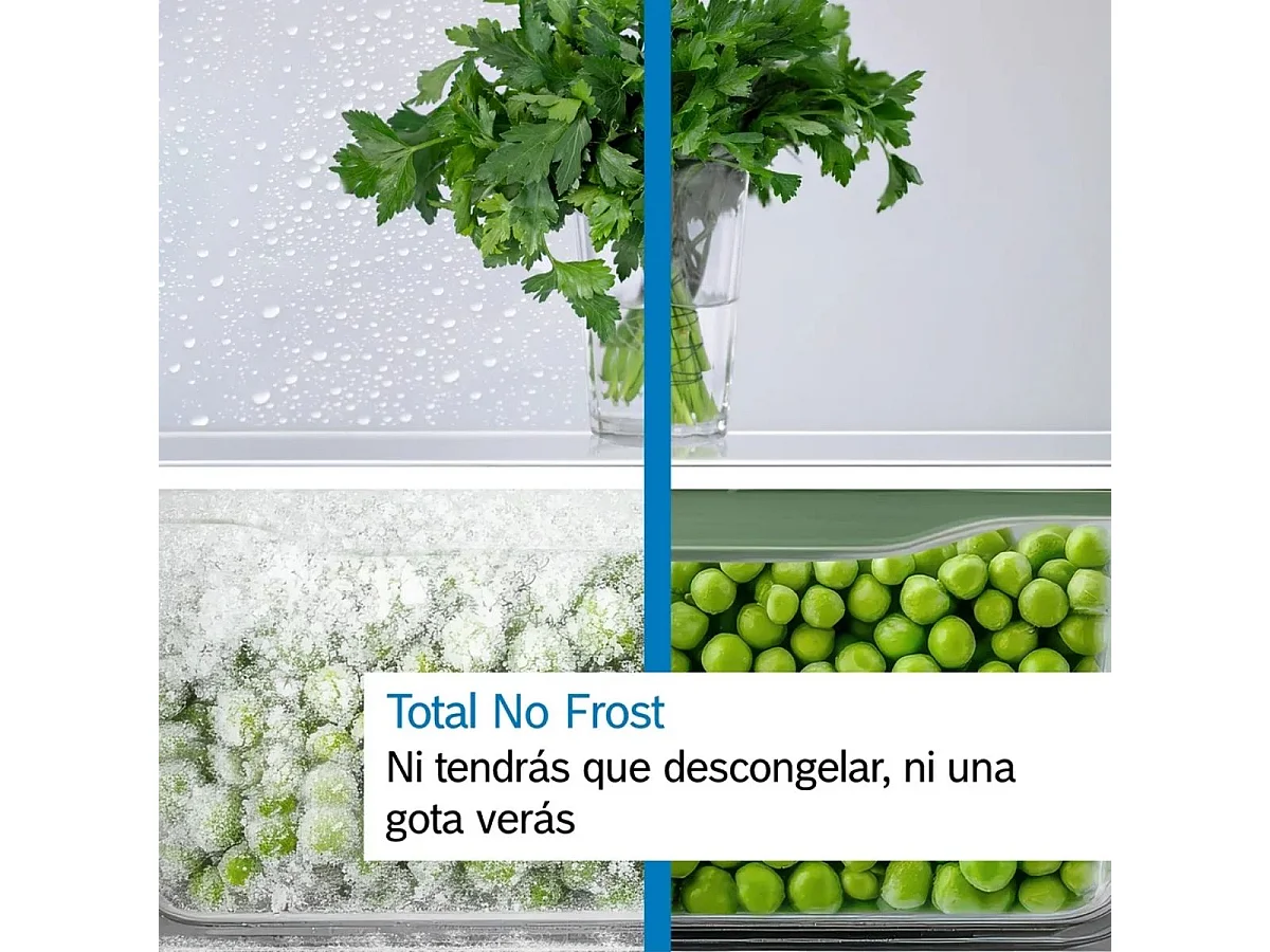 Frigorífico combi Bosch KGN36VIDA Total No Frost 326L D acero 186 cm