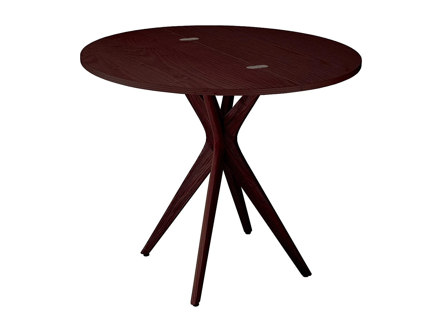 Halbrunder ausziehbarer Esstisch 100 cm Jubi Walnuss