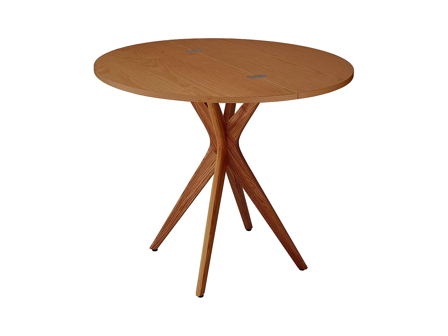Table de salle à manger demi-ronde extensible 90 cm Jubi chêne