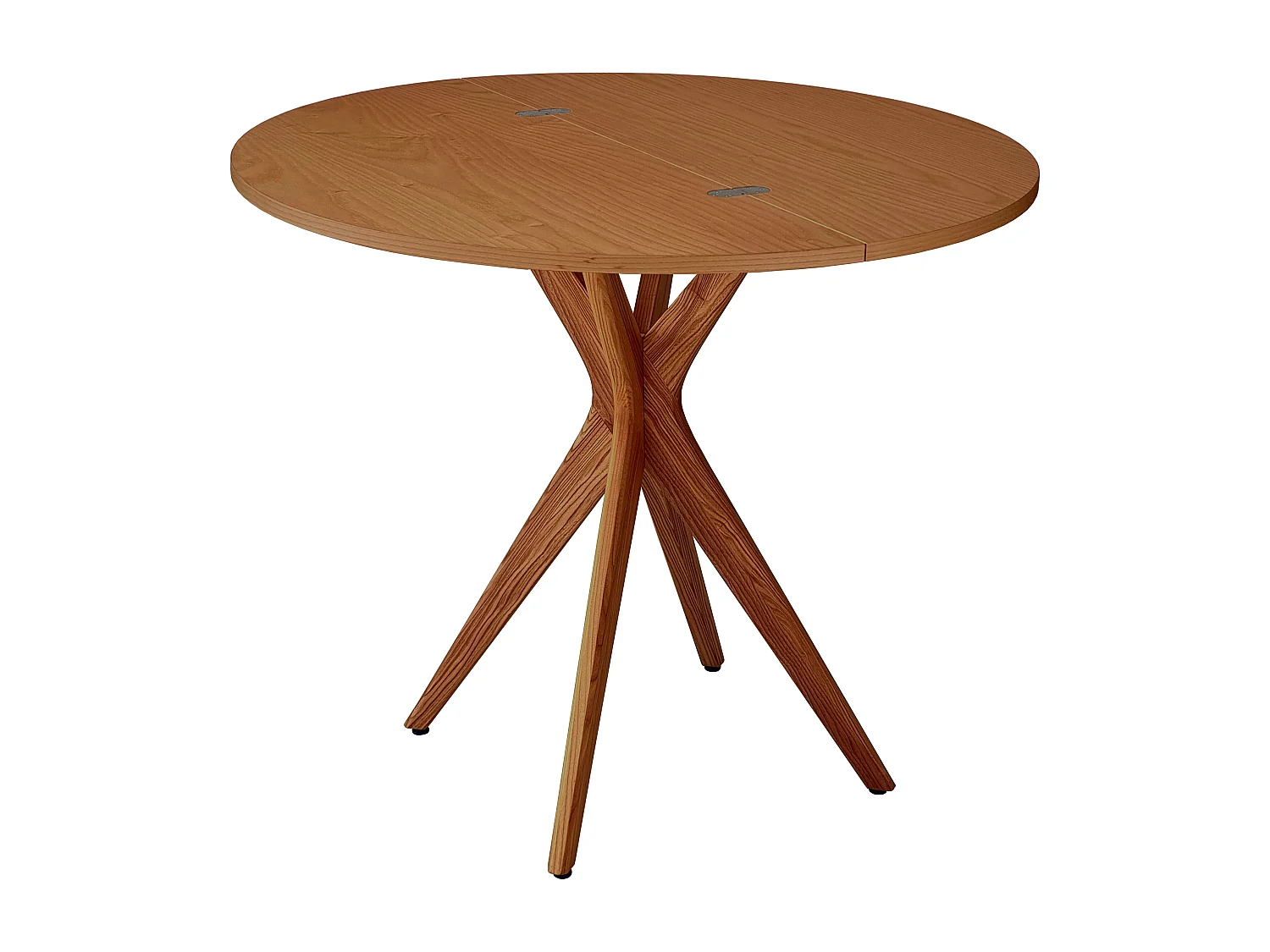 Halbrunder ausziehbarer Esstisch 90 cm Jubi Eiche