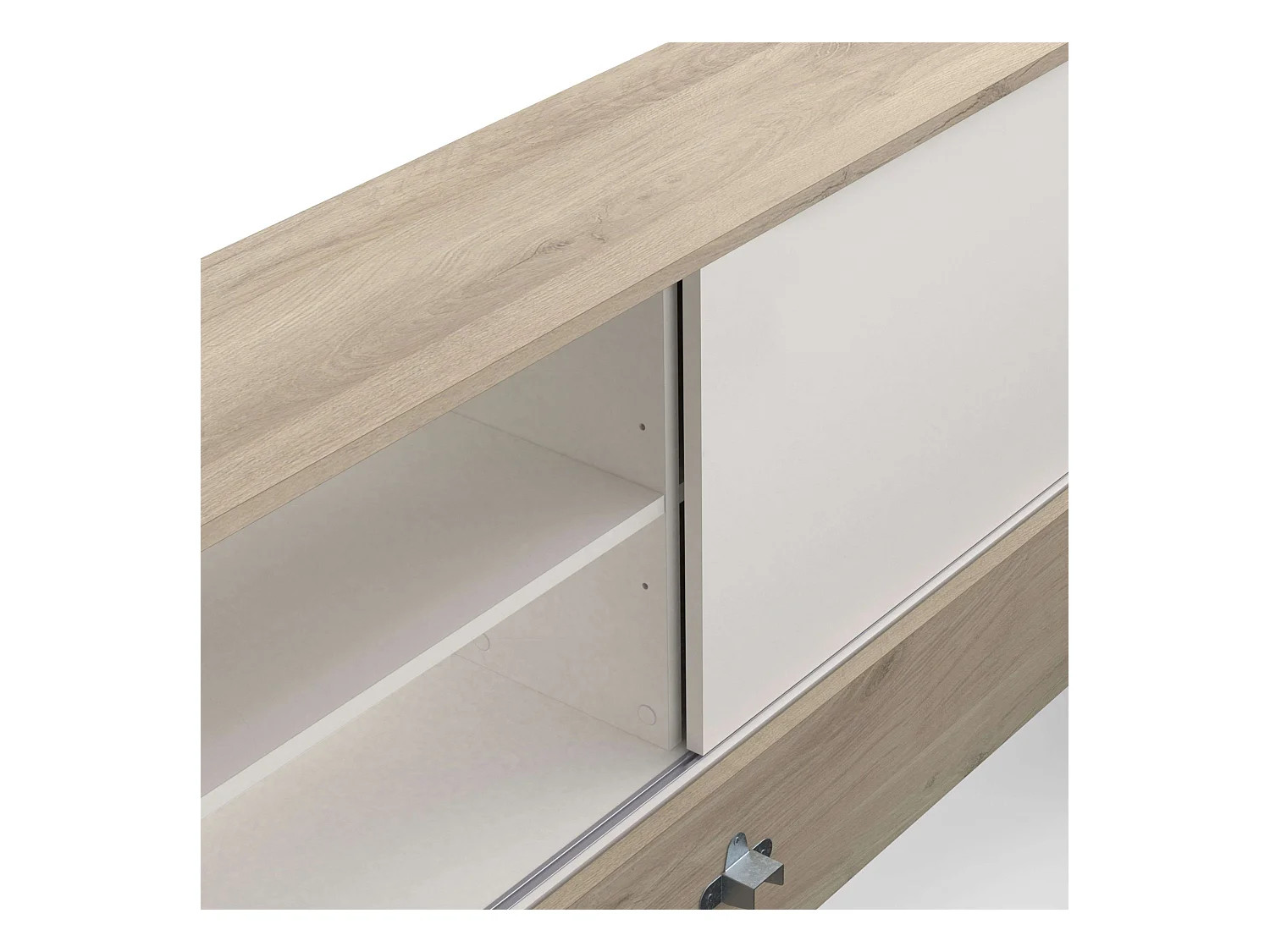 Cama Life con Almacenaje Juvenil Blanco Roble Kronberg 90x190-200 cm