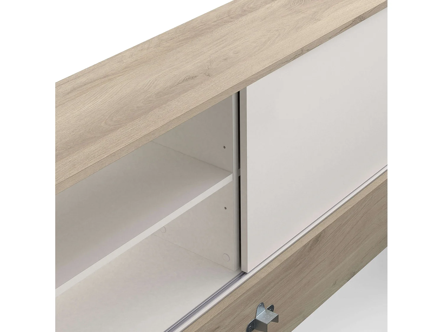 Cama Life con Almacenaje Juvenil Blanco Roble Kronberg 90x190-200 cm