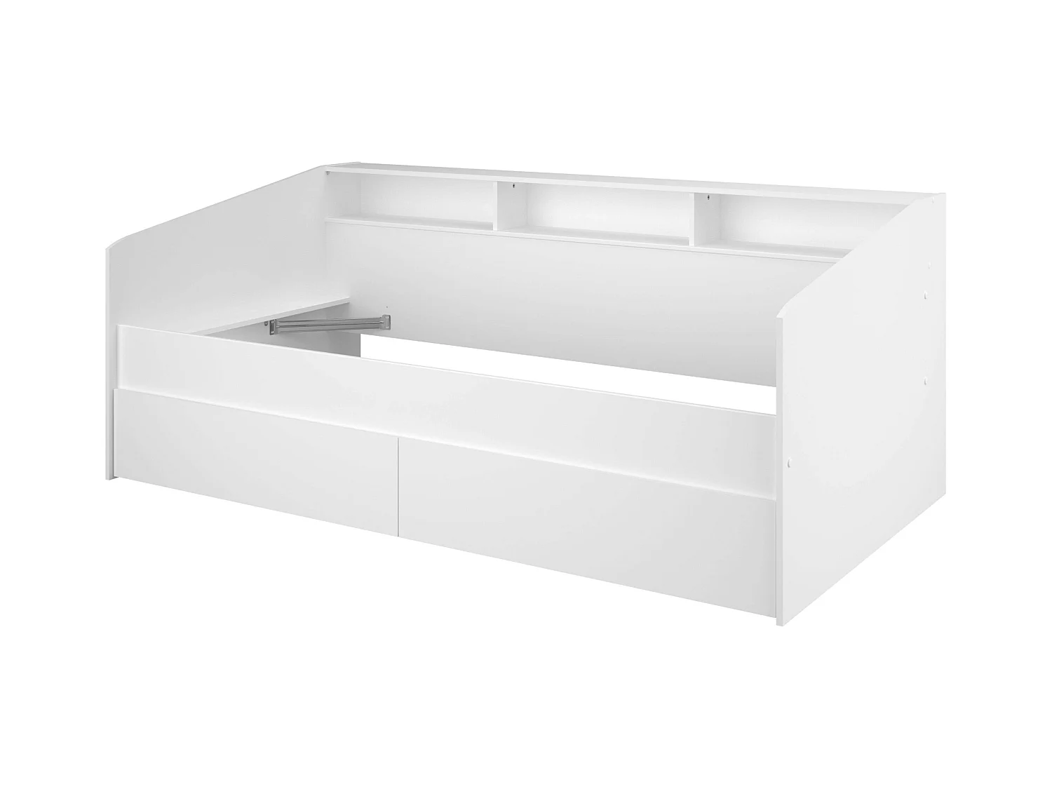 Cama Juvenil Style Blanca con cajones y estantes 80x203x113cm