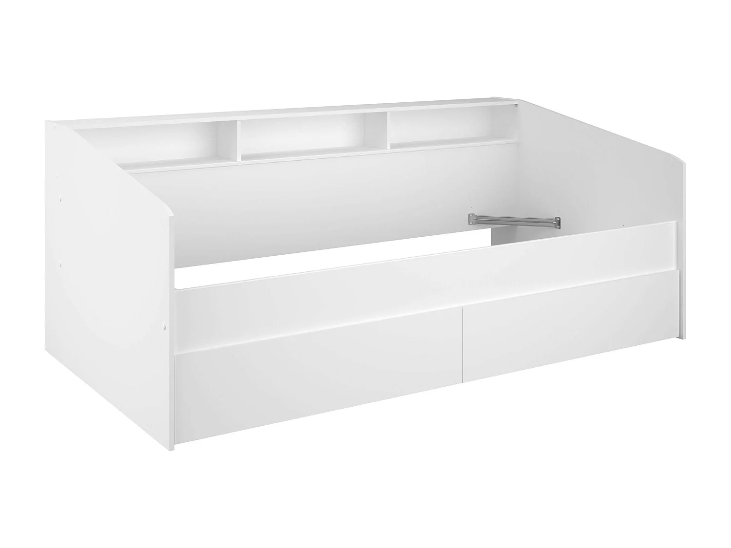 Cama Juvenil Style Blanca con cajones y estantes 80x203x113cm