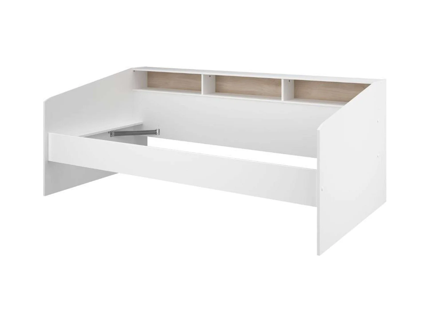 Cama Style juvenil blanco 3 estantes personalizables 82x203x113 cm