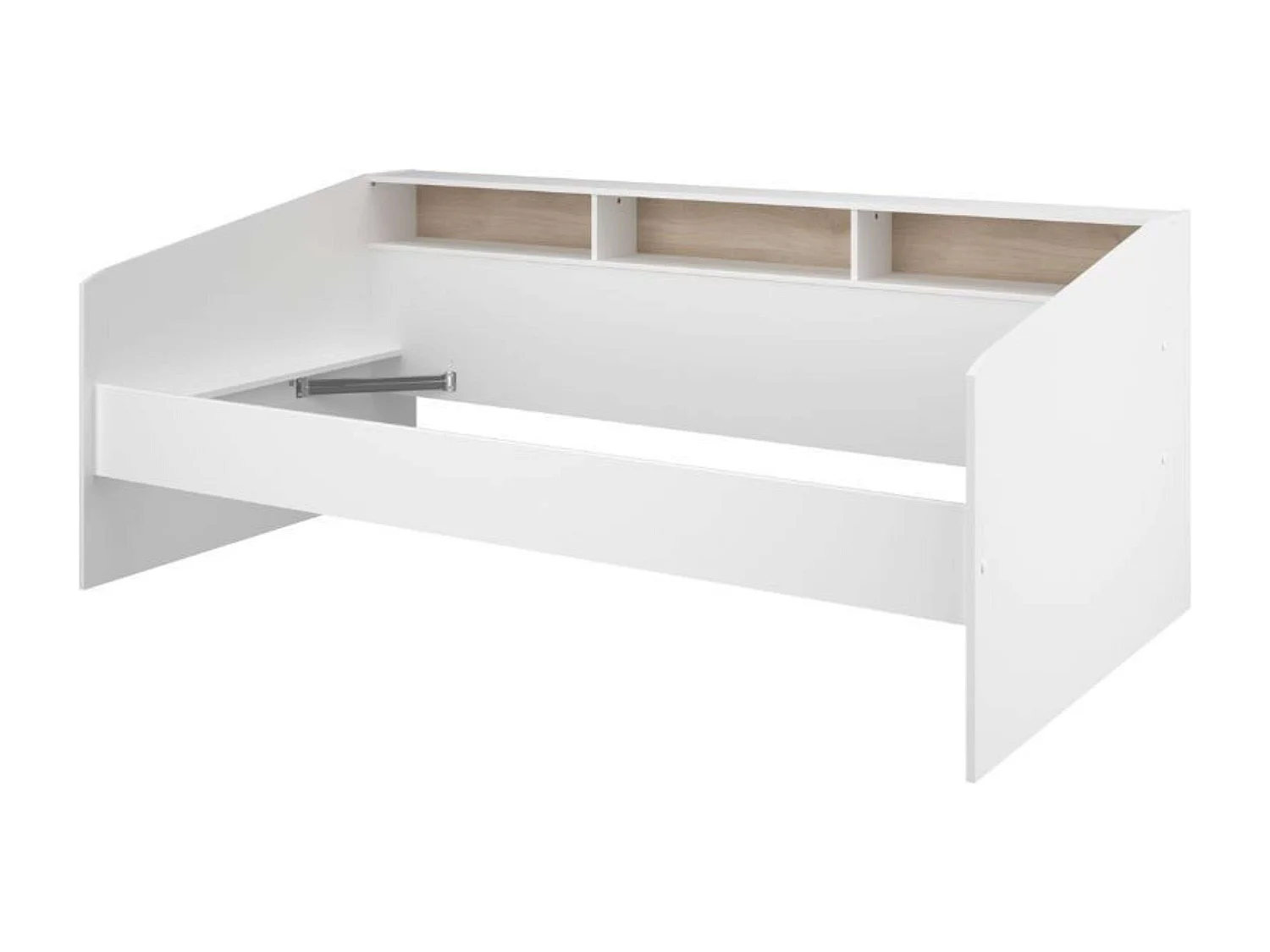 Cama Style juvenil blanco 3 estantes personalizables 82x203x113 cm