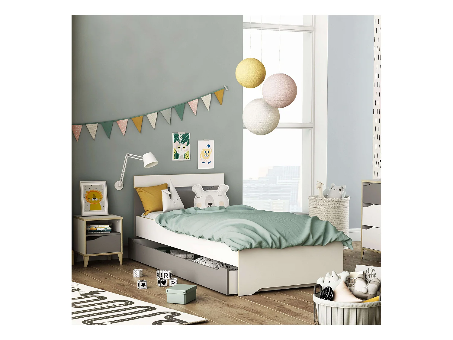 Cajón inf. cama nido Genius 20x200x93 cm