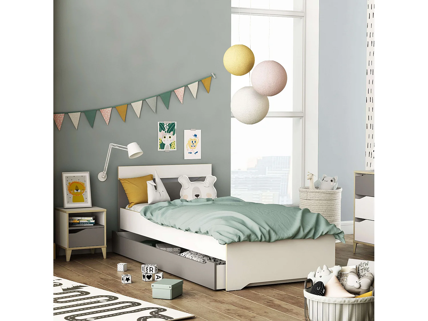 Cajón inf. cama nido Genius 20x200x93 cm