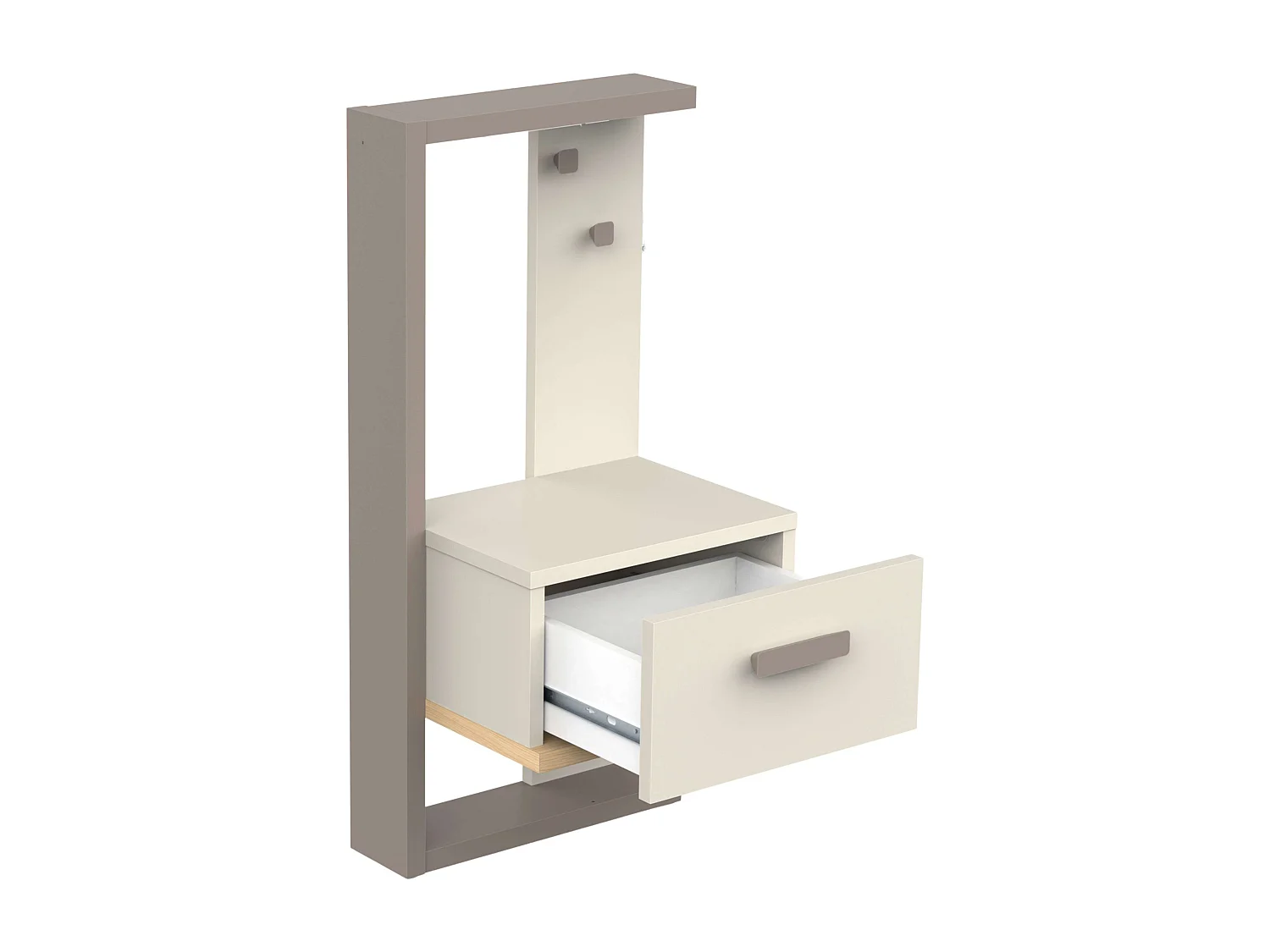 Pack Cama Juvenil y Mesita Camillia 90x200 cm Roble Vicenza, Gris, Arcilla