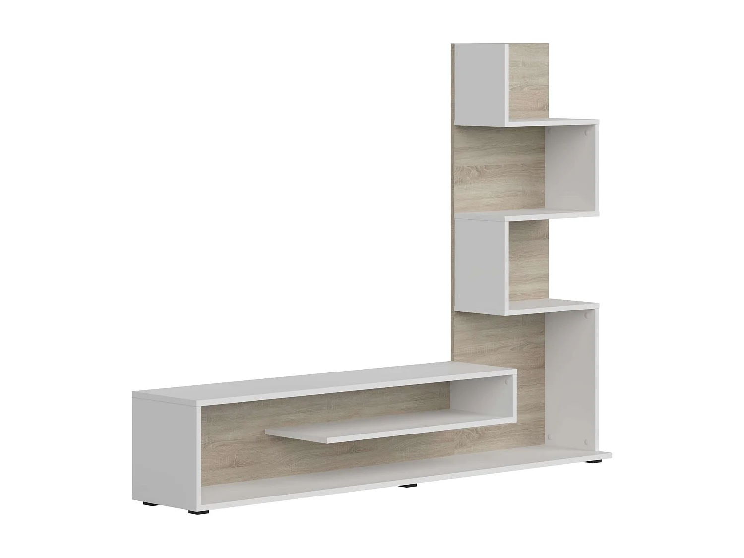 Pack Salón Snake - Mueble TV, Mesa centro y comedor, Roble Sonoma