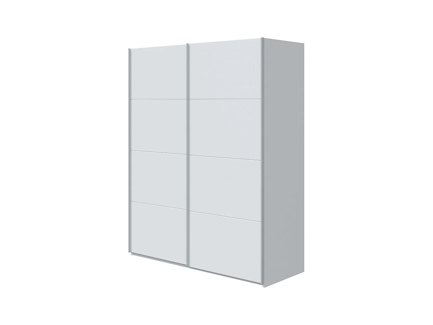Dormitorio Doble Blanco Artik (mate), detalles gris antracita, 150 cm