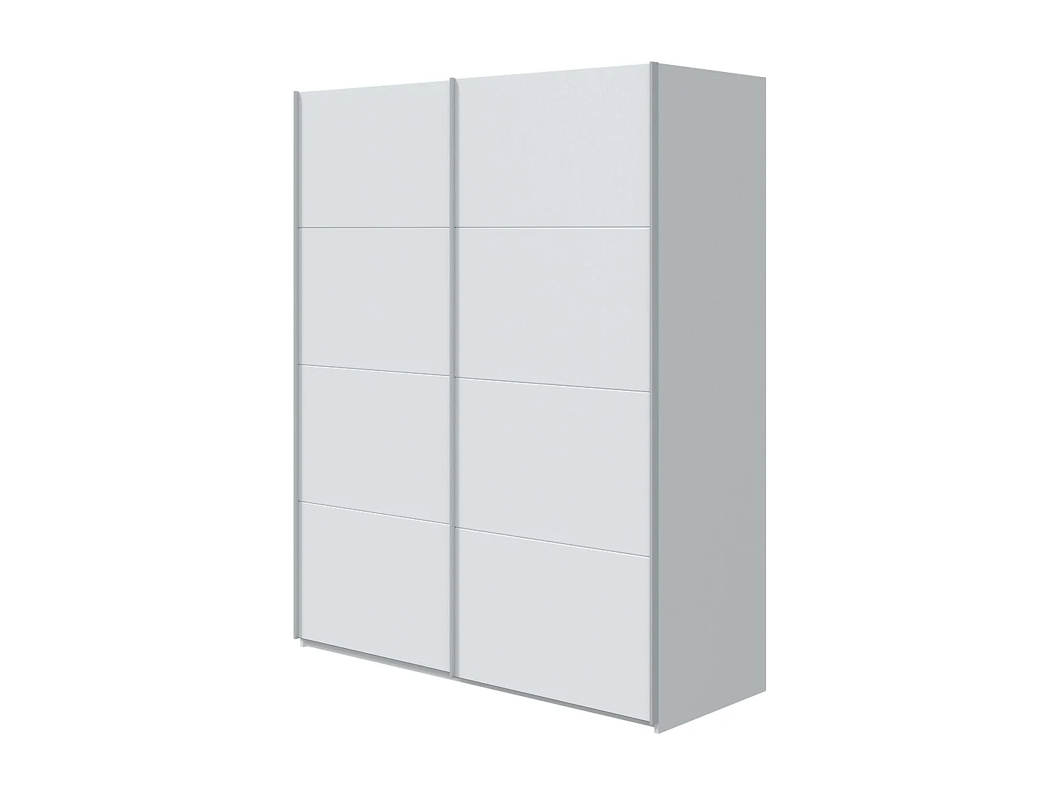 Dormitorio Doble Blanco Artik (mate), detalles gris antracita, 150 cm