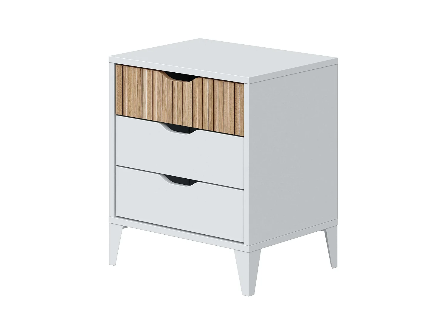 Pack Muebles Dormitorio Matrimonio Estilo Nórdico Roble y Blanco