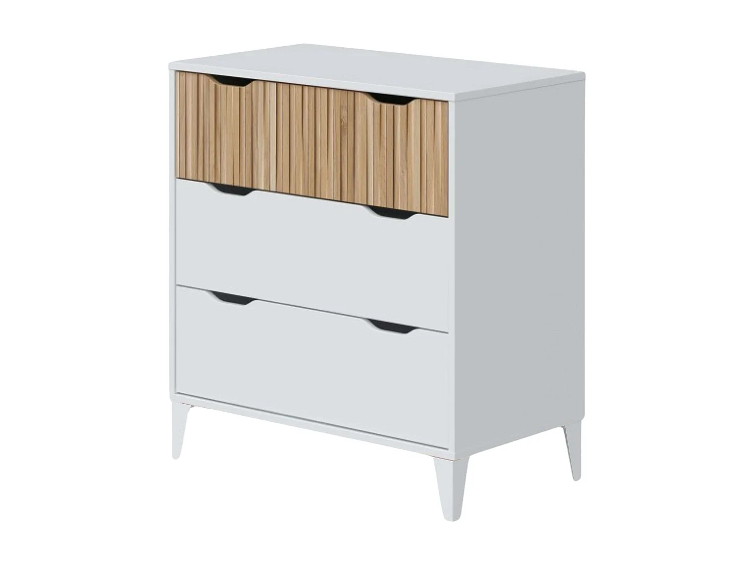 Pack Muebles Dormitorio Matrimonio Estilo Nórdico Roble y Blanco