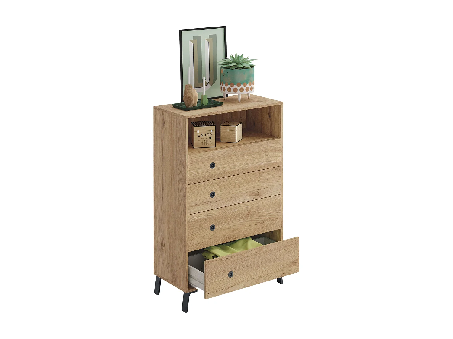 Pack Muebles Dormitorio Camila: Armario, Cómoda, Mesita, Cabecero