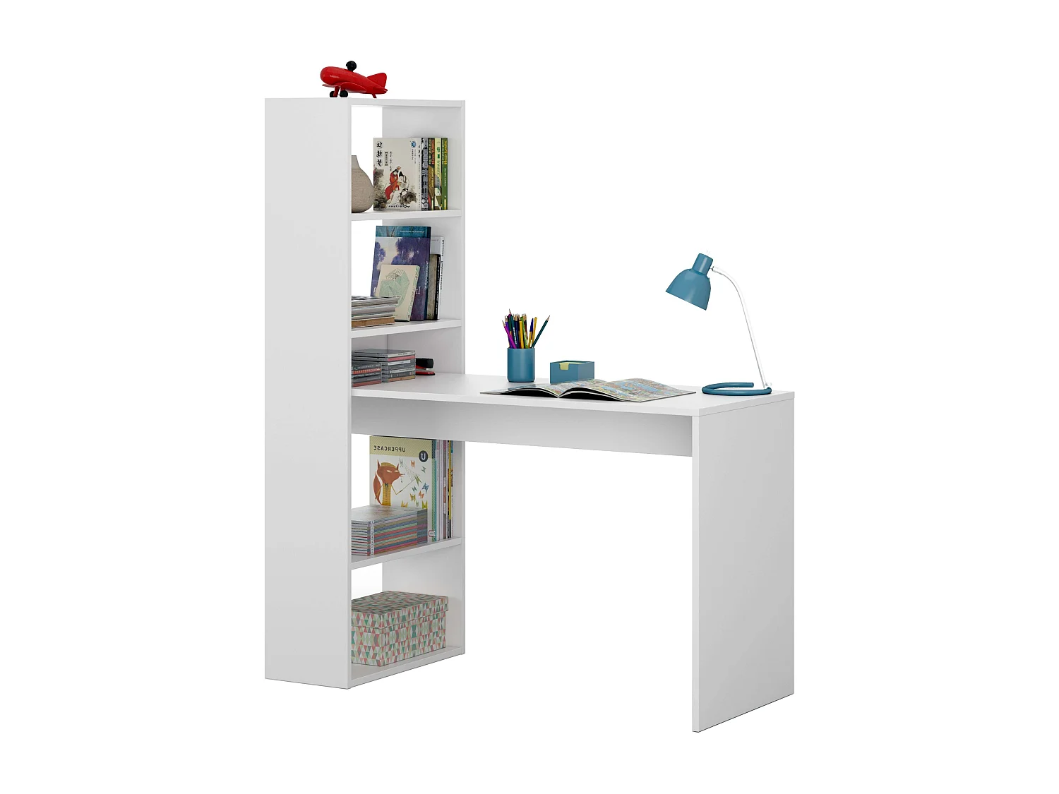 Pack Muebles Dormitorio Juvenil Blanco y Roble: Cama + Armario + Escritorio.