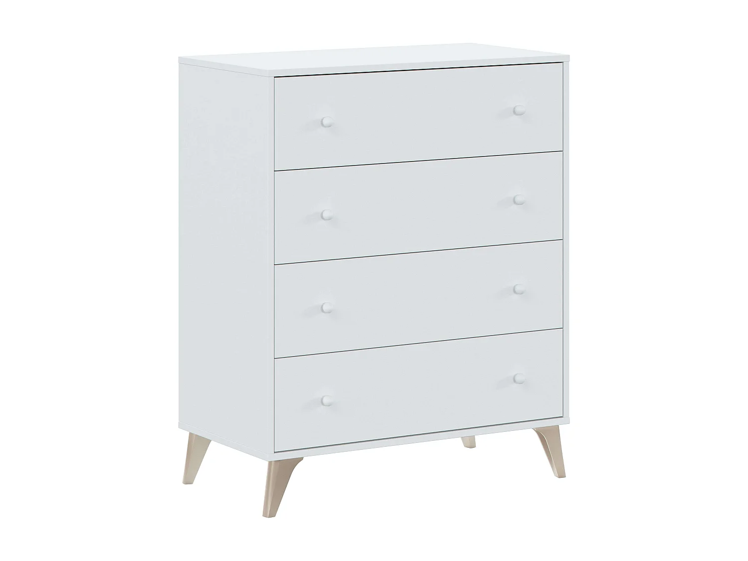 Set Muebles Dormitorio Blanco 150 cm (Cabecero + Mesitas + Cama + Cómoda)