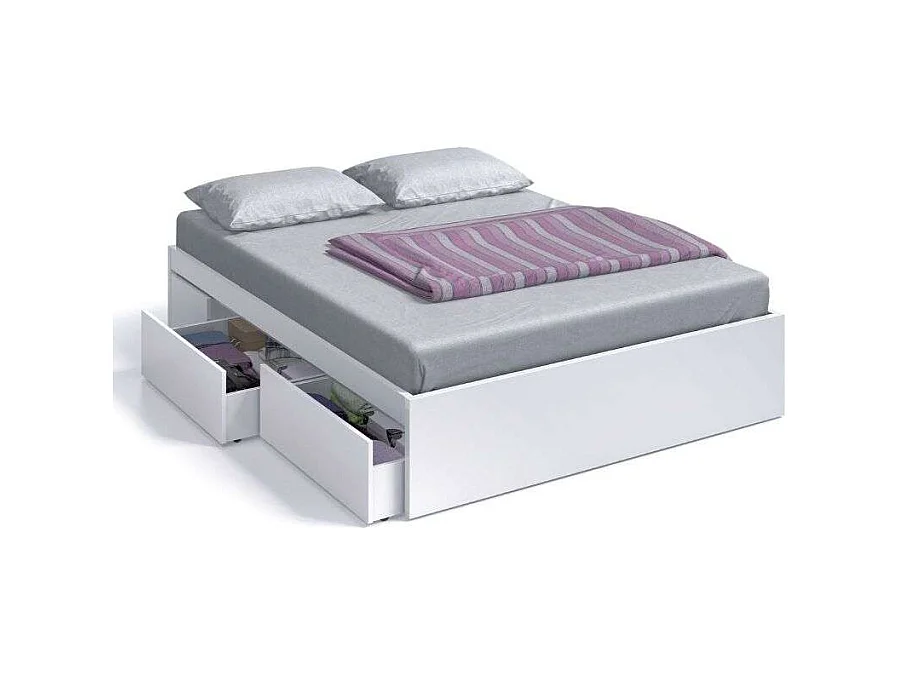 Pack Dormitorio Etnha: Cabecero, 2 Mesitas, Cama c/Cajones, Cómoda