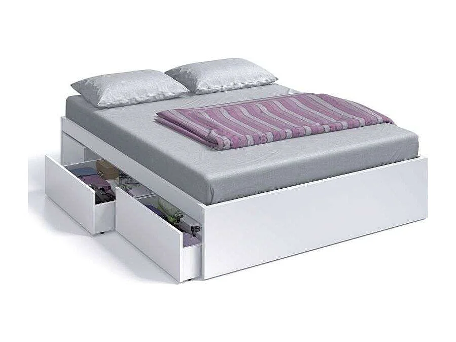 Pack Dormitorio Etnha: Cabecero, 2 Mesitas, Cama c/Cajones, Cómoda
