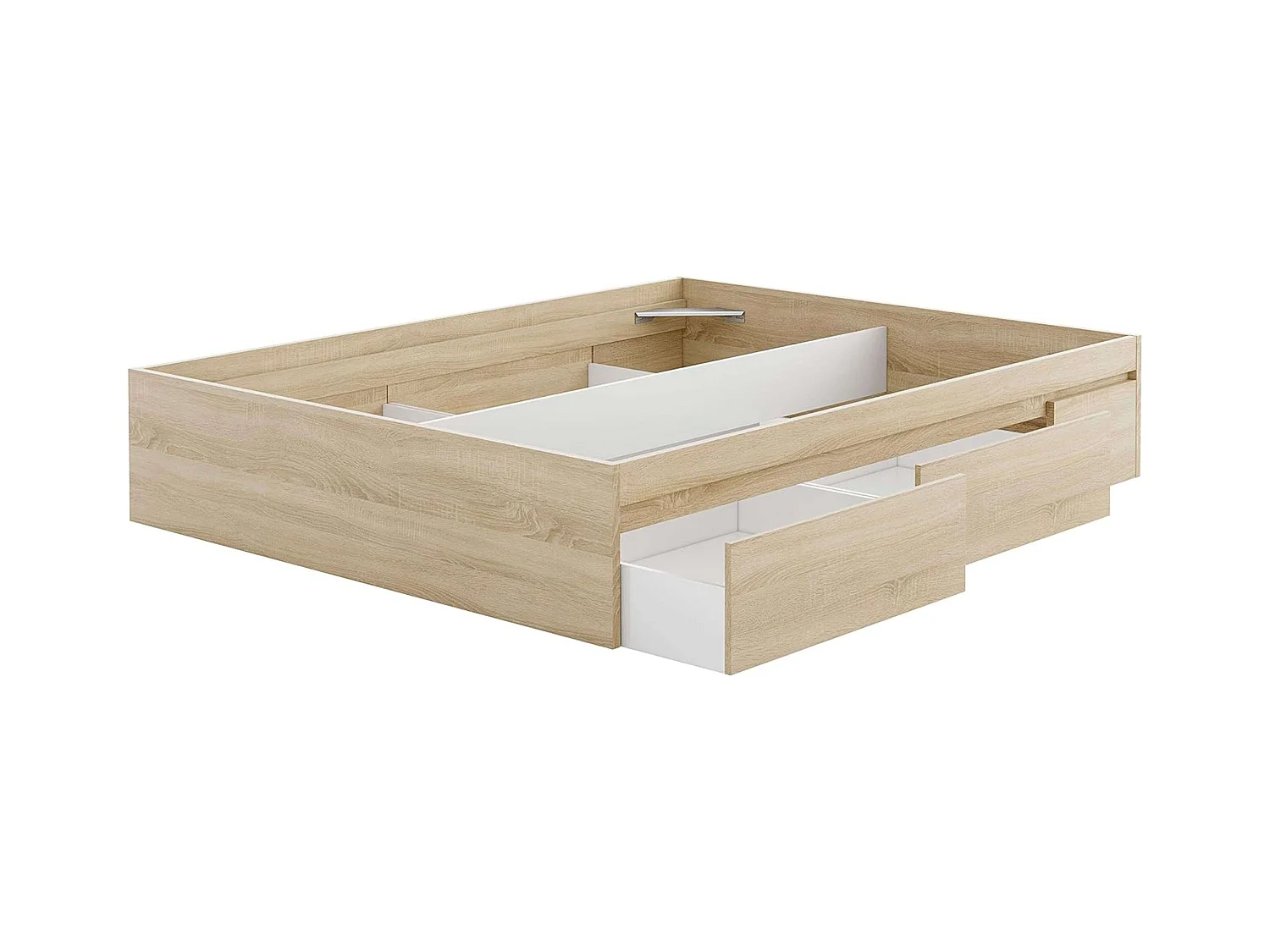 Pack Dormitorio Alba II 150x190: cama, cabezal, 2 mesitas, armario, sinfonier