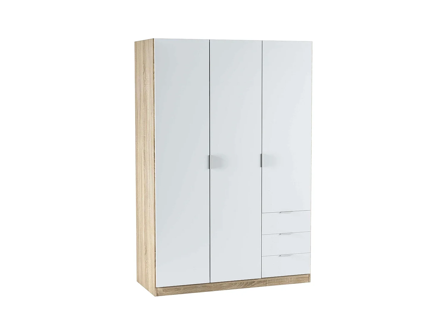 Pack Dormitorio Alba II 150x190: cama, cabezal, 2 mesitas, armario, sinfonier