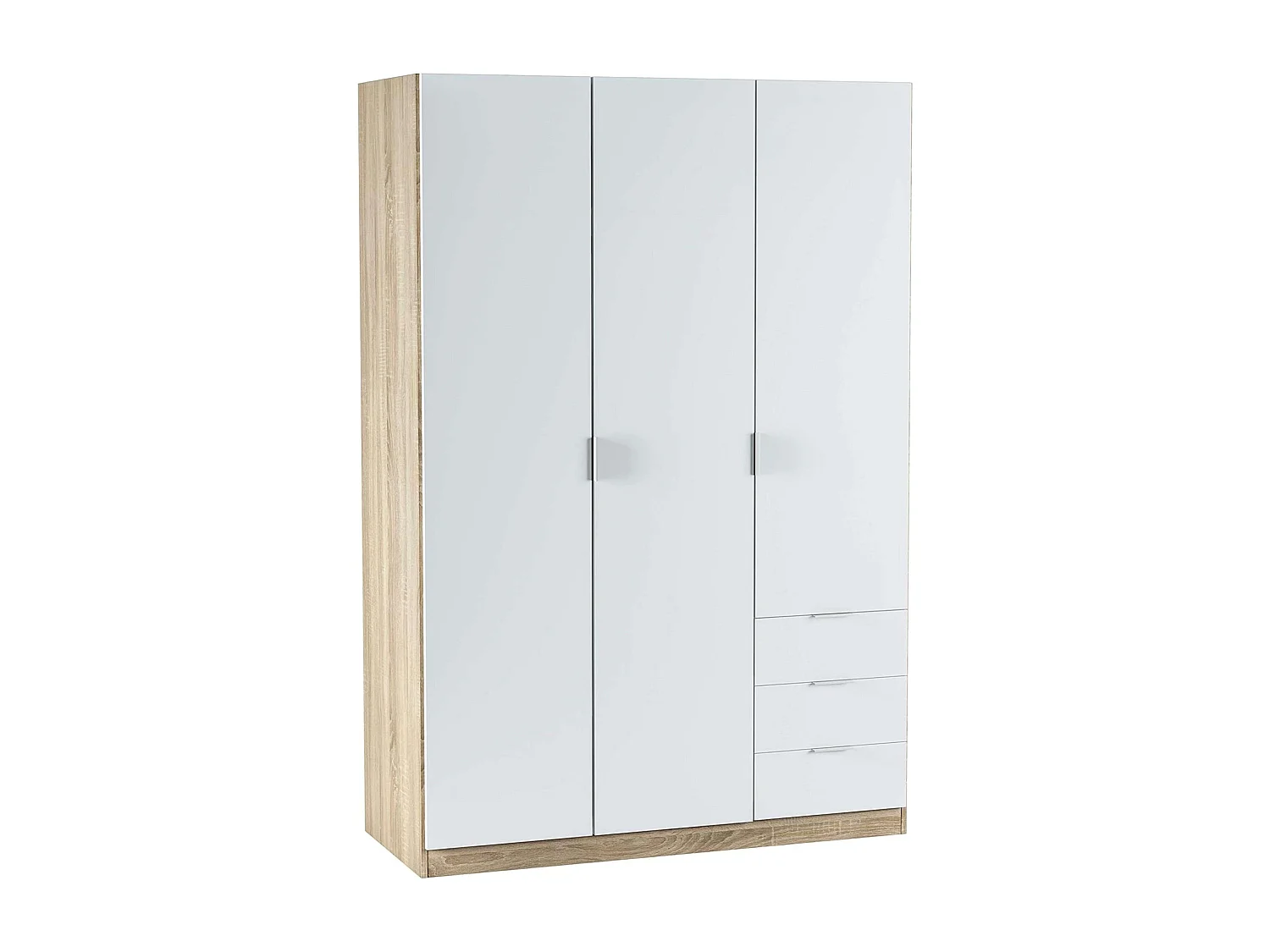 Pack Dormitorio Alba II 150x190: cama, cabezal, 2 mesitas, armario, sinfonier