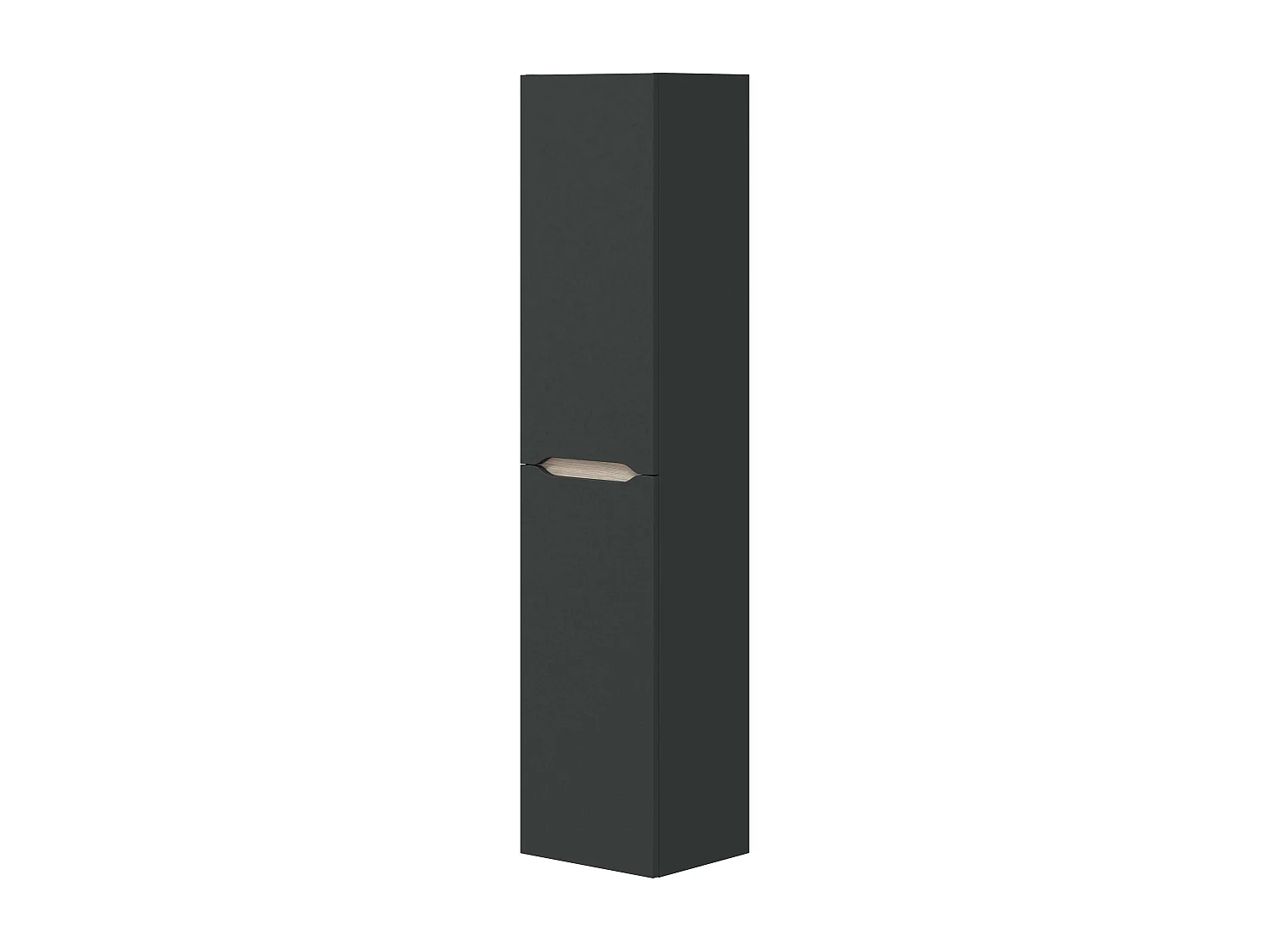 Muebles de Baño Moderno Lotto Gris Antracita y Roble (espejo+lavabo+columna)