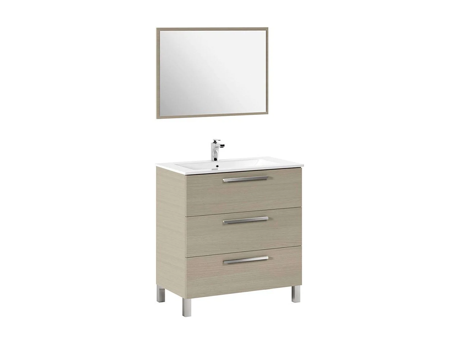 Baño Conjunto Taria con Columna Athenea y Lavamanos Roble Claro