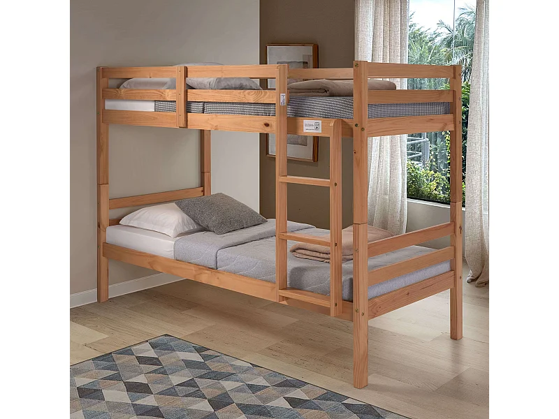 Litera Juvenil Rabbit Madera Dormitorio Color Miel 195x152.5x101.2 cm