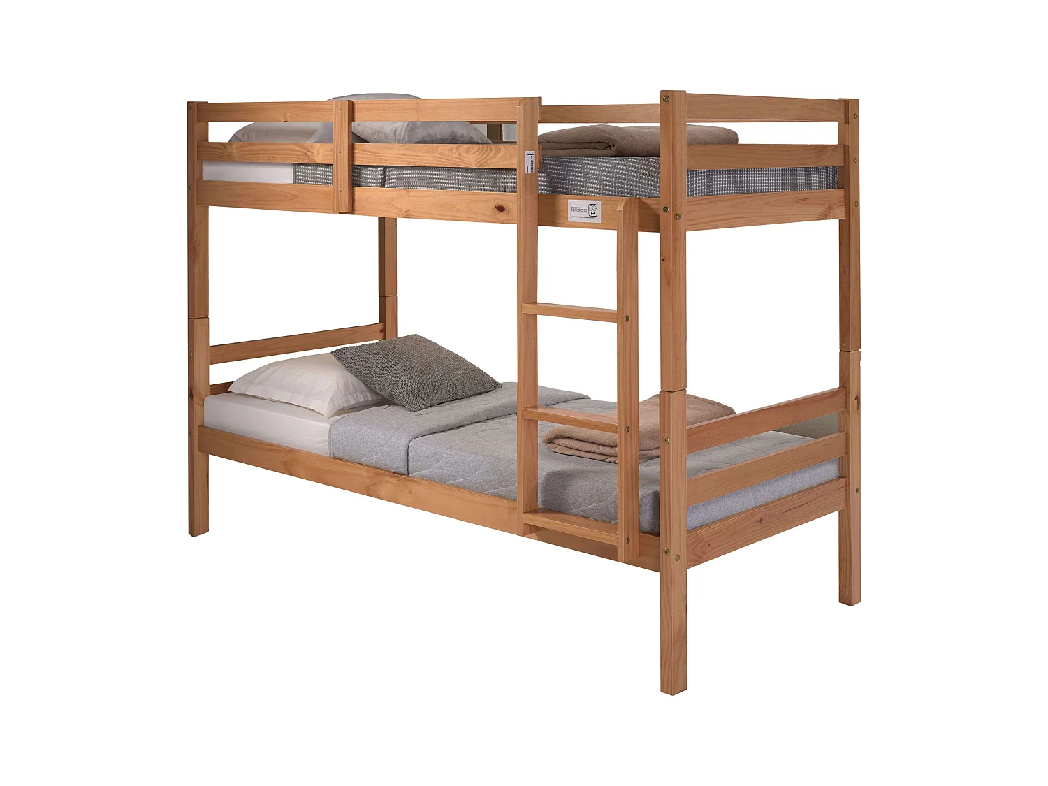 Lit superposé en bois pour jeunes Rabbit, couleur miel, 195 x 152,5 x 101,2 cm