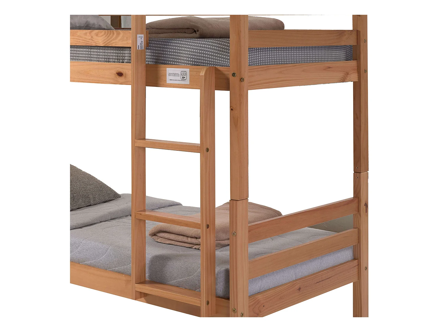 Lit superposé en bois pour jeunes Rabbit, couleur miel, 195 x 152,5 x 101,2 cm