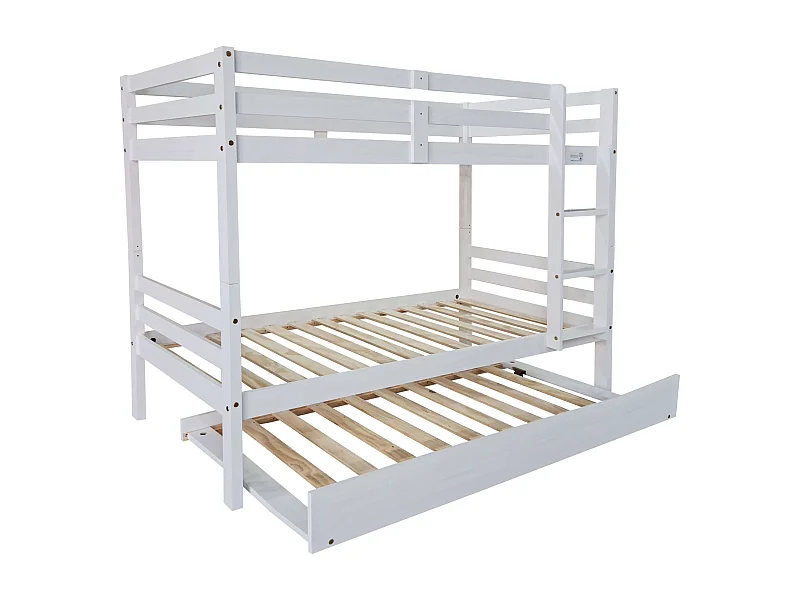 Litera Juvenil Elephant Blanco Abierto Cama Nido Pino 199x154x104 cm