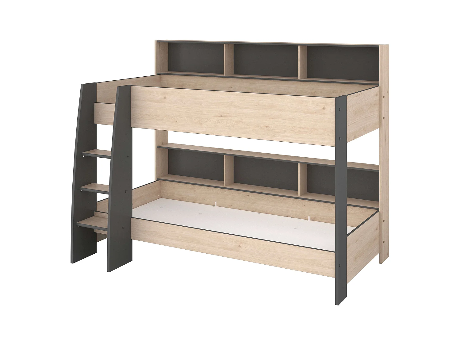 Litera Infantil Mouse 90x200 cm Dormitorio Juvenil roble Jackson Gris