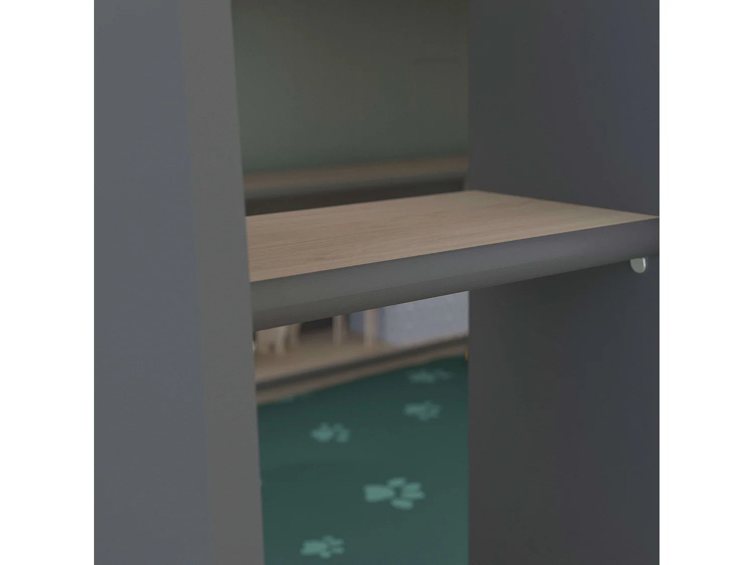 Litera Infantil Mouse 90x200 cm Dormitorio Juvenil roble Jackson Gris